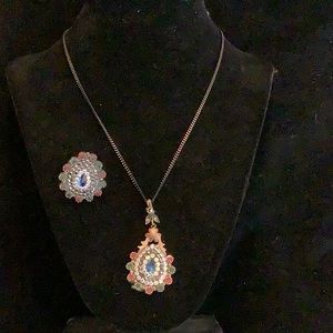 Turkish made necklace and ring size 6.5 set